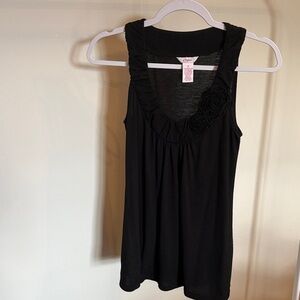 Candie's Black Ruffled Tank Top